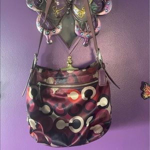 Vintage Authentic Coach Pop Art Satchel/Hobo Bag